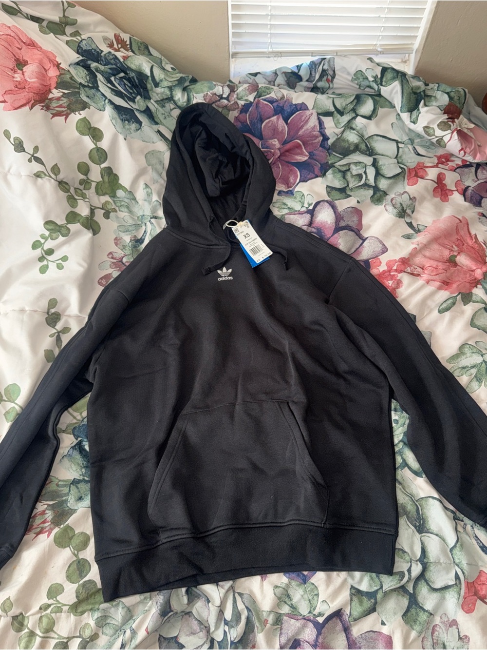 adidas Black Oversized Pullover Hoodie